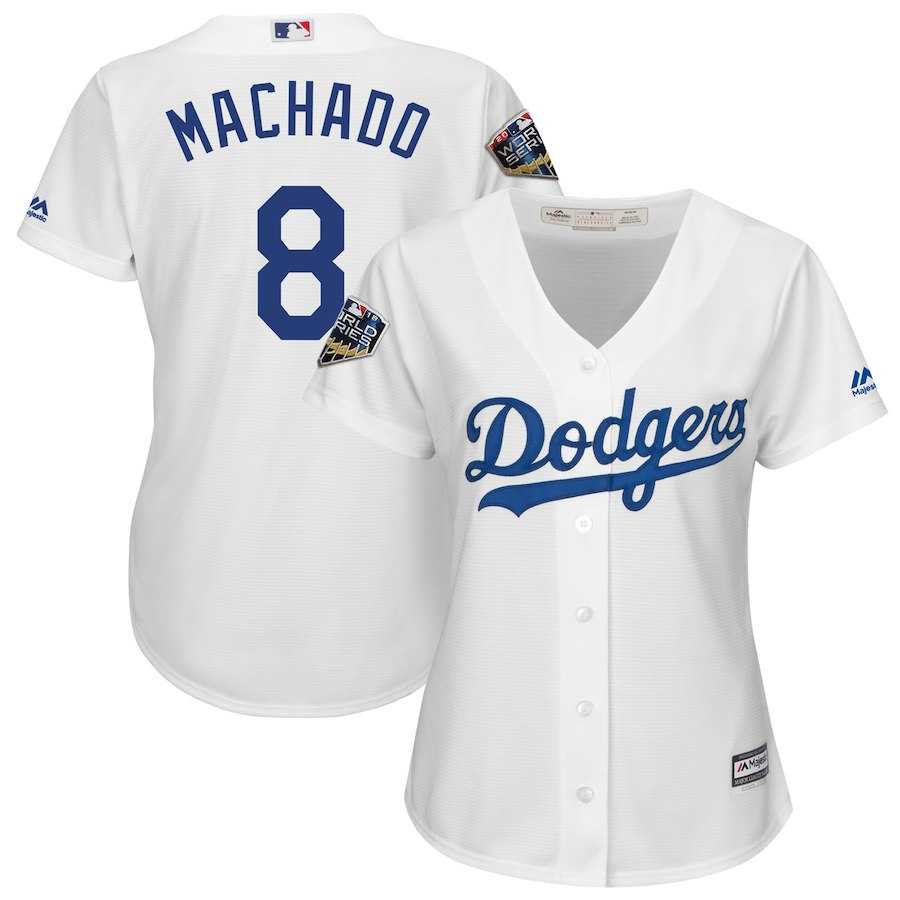 Women Dodgers 8 Manny Machado White 2018 World Series Cool Base Player Jersey Dzhi,We sell and wholesale Women Dodgers 8 Manny Machado White 2018 World Series Cool Base Player Jersey Dzhi on line form chian!
